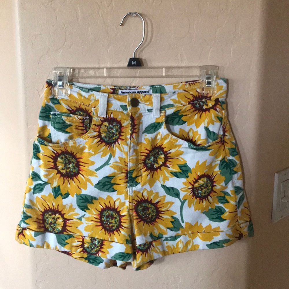 American Apparel sunflower shorts